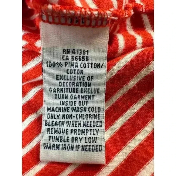 Ralph Lauren Nautical Orange & White Stripe Button Detail Embroidered Pony Med - Picture 9 of 10